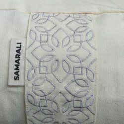 Samarali Meditationspude halvmne 12 cm, kologisk - Ivory