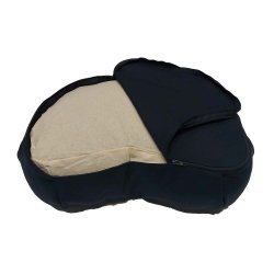 Samarali Meditationspude halvmne 12 cm, kologisk - Navy Blue