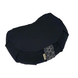 Samarali Meditationspude halvmne 12 cm, kologisk - Navy Blue