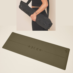 Moonchild STAY GROUNDED yogamtte, Dark Olive + taske