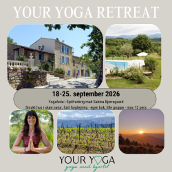 Yoga retreat, yogaferie til Sydfrankrig 2026 med Sabina Bjerregaard