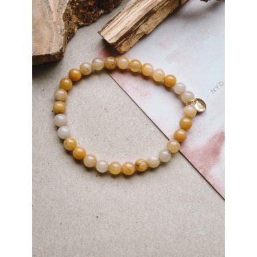 HARMONI kristallarmband, Gul jade