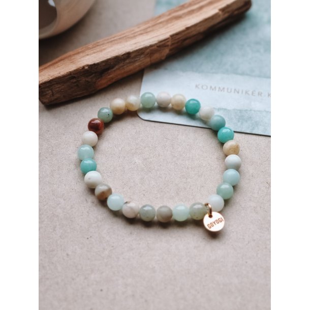 KOMMUNIKATION krystalarmbnd, Sunstone