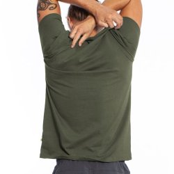 Yogamii SHIVA herre yoga T-shirt, kologisk - Dark Olive