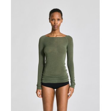 Amalie Wool blus, Olive Night