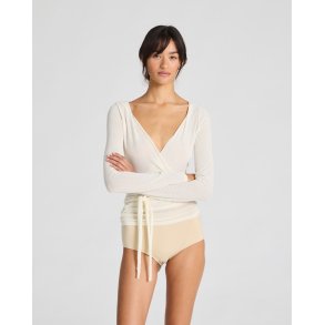 Anne wool sl om bluse - Off white