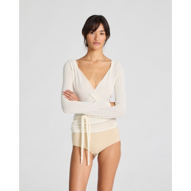 Anne wool wrap blus - Off white