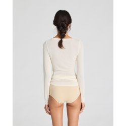 Anne wool sl om bluse - Off white