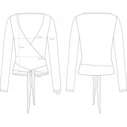 Anne wool sl om bluse - Midnight Blue