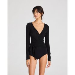 Anne wool sl om bluse - Black