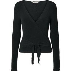 Anne wool sl om bluse - Black