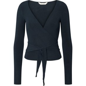 Anne wool sl om bluse - Midnight Blue