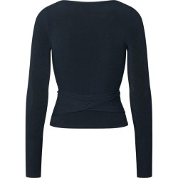 Anne wool sl om bluse - Midnight Blue