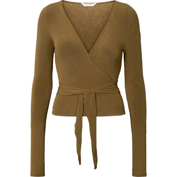 Anne wool wrap blus - Kangaroo