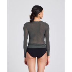 Anne wool sl om bluse - Beluga