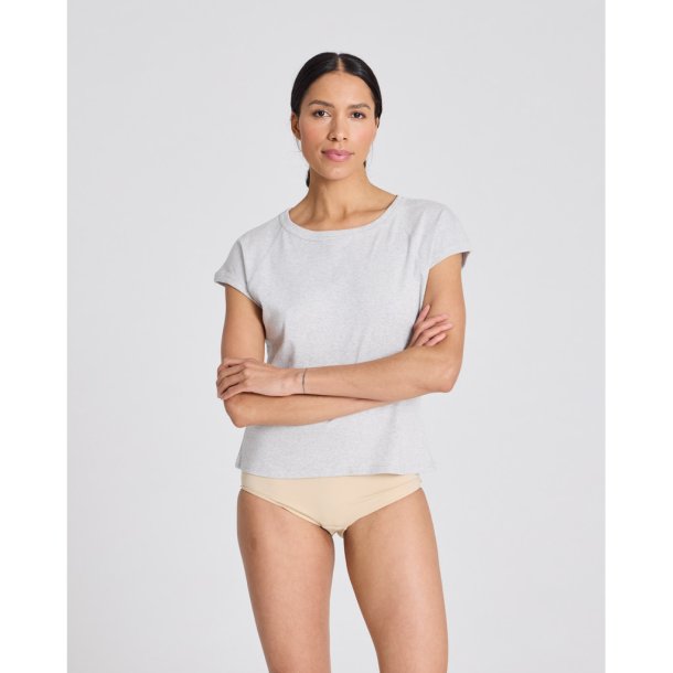 GAI+LISVA MALOU Yoga Blus, Light Grey Melange