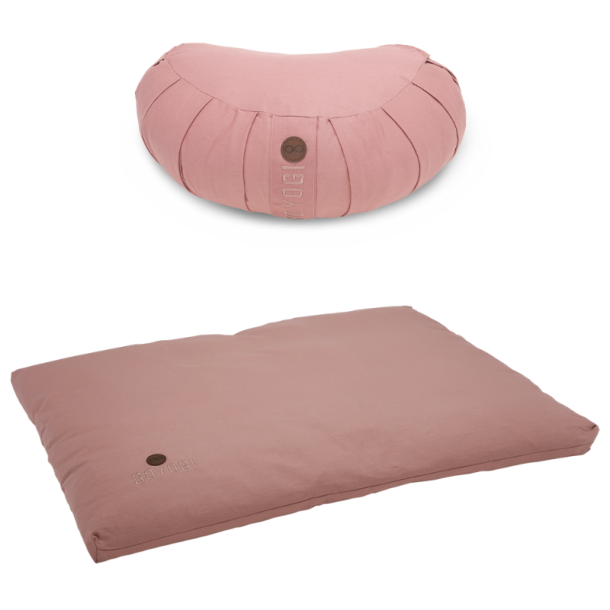 CALM meditationsset med halvmne meditationskudde, Rose