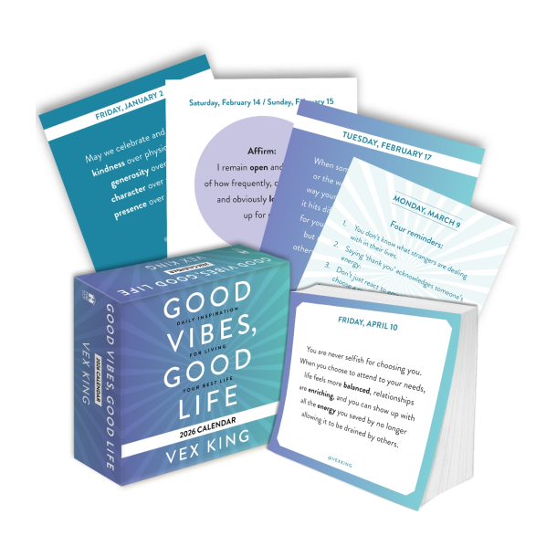 GOOD VIBES, GOOD LIFE kalender 2026 af Vex King