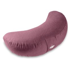 Meditationspude halvm�ne 12 cm, �kologisk - Aubergine