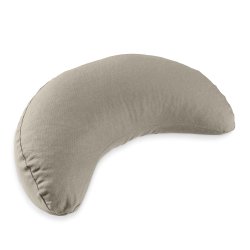 Meditationspude halvmne 12 cm, kologisk - Light Taupe