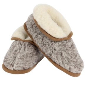 Hjemmesko, uld - Sand