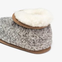 Hjemmesko, uld - Sand