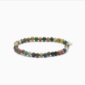 So indian agate krystalarmbnd, 4mm