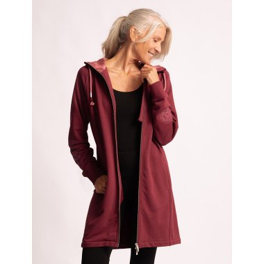 Karuna Sweat jakke - Mrk rd