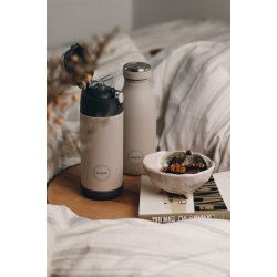 AYA&IDA Kids Straw drikkeflaske, 350 ml - Cream Beige