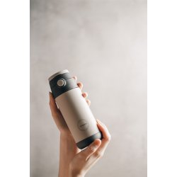 AYA&IDA Kids Straw drikkeflaske, 350 ml - Cream Beige