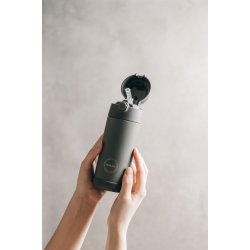 AYA&IDA Kids Straw drikkeflaske, 350 ml - Tropical Green