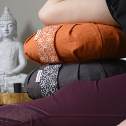 Samarali Meditationspude / Zafu 12 cm, kologisk - Orange