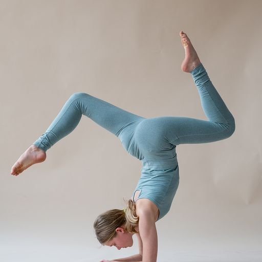 Yogamii LILLY yoga legging, økologisk Blue Mist Yoga bukser