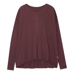 Yogamii LION DRAPY yoga bluse, kologisk - Dark plum