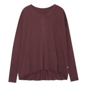 Yogamii LION DRAPY yoga bluse, kologisk - Dark plum