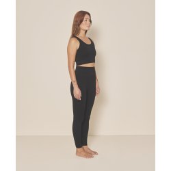 Moonchild Soft Rib Yoga Crop Top - Black Iris