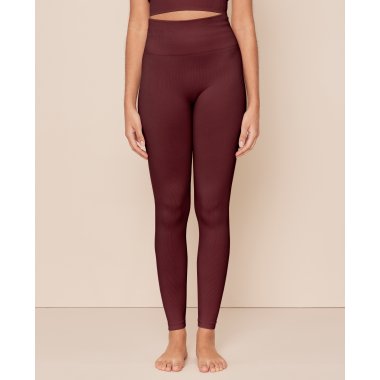 Moonchild Soft Rib Yoga Legging - Burgundy