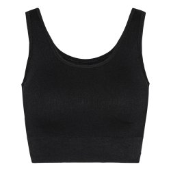 Moonchild Soft Rib Yoga Crop Top - Black Iris