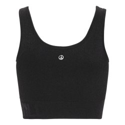 Moonchild Soft Rib Yoga Crop Top - Black Iris