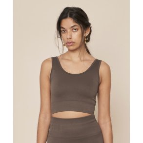 Moonchild seamless yoga crop top, Coco Powder