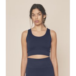 Moonchild Soft Rib Yoga Crop Top - Navy Blue