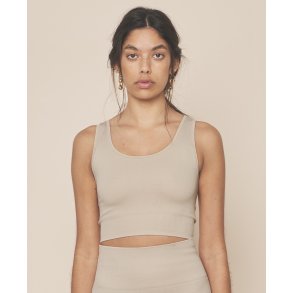 Moonchild Soft Rib Yoga Crop Top - Rain