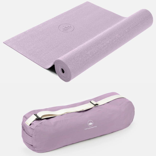 Mudra yogam�tte og yogataske, lavendel