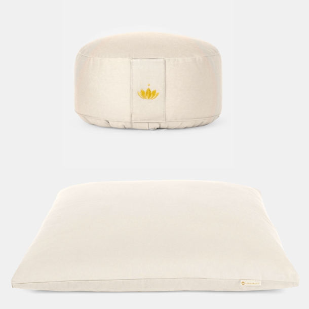 Meditationsset DELUXE med meditationskudde &amp; meditationsmatta - Nature