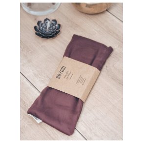 PEACEFUL satin �jenpude, Dark Brown fra GOYOGI