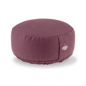 Meditationspude 15 cm, kologisk - Aubergine