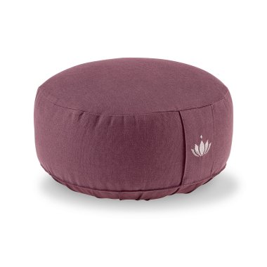 Meditationspude 15 cm, kologisk - Aubergine