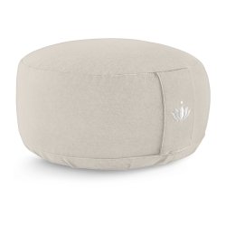 Meditationspude 15 cm, kologisk - Light Taupe