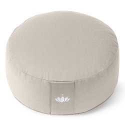 Meditationspude 15 cm, kologisk - Light Taupe