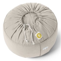 Meditationspude 15 cm, kologisk - Light Taupe